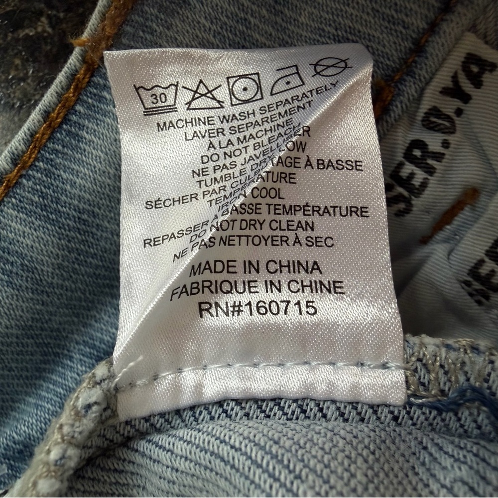 New! SER.O.YA Saint low rise baggy wide leg oversized blue jean 36032 - Picture 12 of 16